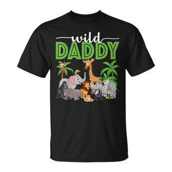 Wild Daddy Zoo Born Two Be Wild B-Day Safari Jungle Animal T-Shirt - Monsterry