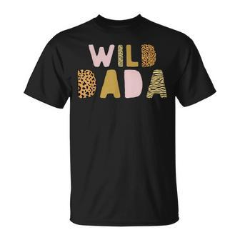 Wild One Dada Two Wild Birthday Outfit Zoo Birthday Animal T-Shirt - Seseable
