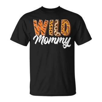 Wild One Mommy Two Wild Family Birthday Zoo Animal Matching T-Shirt - Monsterry