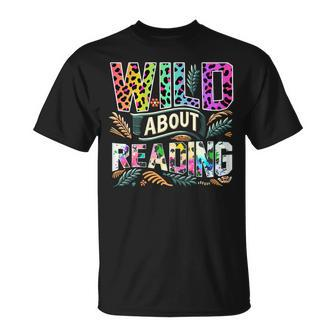 Wild About Reading Books Library Day Bookworm Leoparard T-Shirt - Thegiftio UK