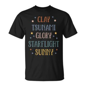 Wings Of Fire Clay Tsunami Glory Starflight Sunny Dragon T-Shirt | Mazezy
