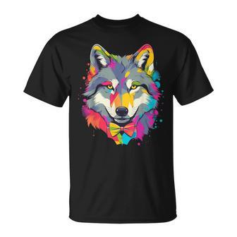 Wolf Gay Pride Lgbt Rainbow Flag On Wolf Lgbtq T-Shirt - Monsterry UK