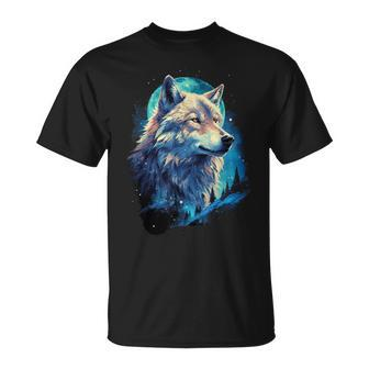 Wolf Moon Howling Lone Wolves Pack Of Wolves T-Shirt - Seseable