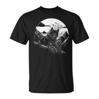 Wolf Survives Mountains Moon Wolf Lover T-Shirt - Thegiftio UK