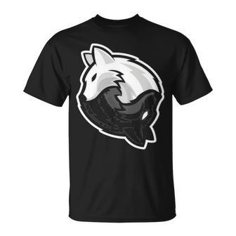 Wolf Wolves Yin And Yang Zen T-Shirt | Mazezy