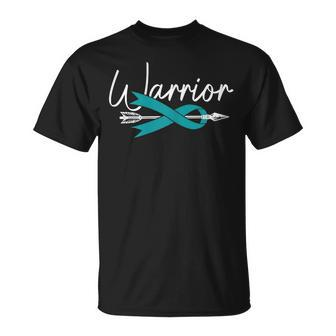 Woman Teal Ribbon Warrior T-Shirt - Monsterry