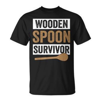 Wooden Spoon Survivor Vintage Humor Discipline Quote T-Shirt - Monsterry DE