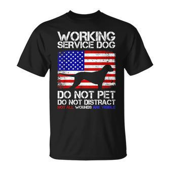 Working Service Dog Assistant Support Ptsd Veteran T-Shirt - Monsterry