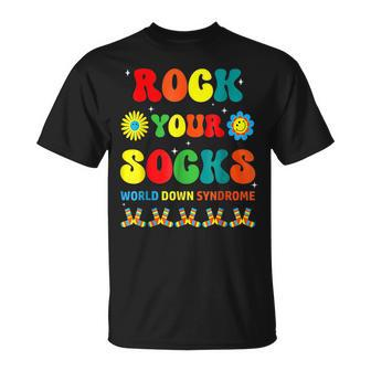 World Down Syndrome Awareness Day Rock Your Socks Groovy T-Shirt - Seseable