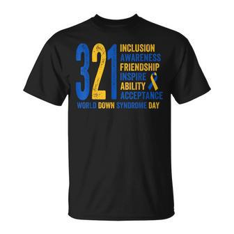 World Down Syndrome Day 321 Inspire And Awareness Ribbon T-Shirt | Mazezy CA
