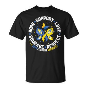 World Down Syndrome Day Awareness Hope Love Support Courage T-Shirt - Seseable
