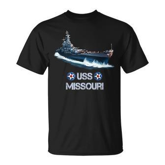 World War 2 United States Navy Uss Missouri Battleship T-Shirt - Monsterry DE