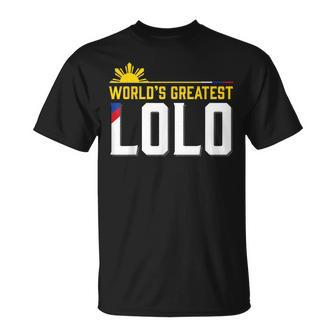 World S Greatest Lolo Filipino Grandpa T-Shirt - Monsterry