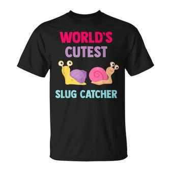 World's Cutest Slug Catcher Little Bug Hunter T-Shirt - Monsterry DE