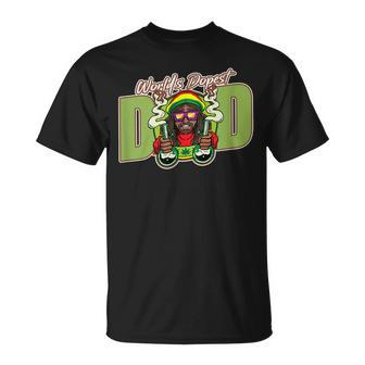 World's Dopest Dad Cannabis Smoking Daddy Father's Day T-Shirt - Monsterry DE