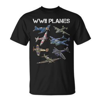 Ww2 Planes Zero B-17 Flying Fortress Spitfire Ww2 Warbirds T-Shirt - Monsterry