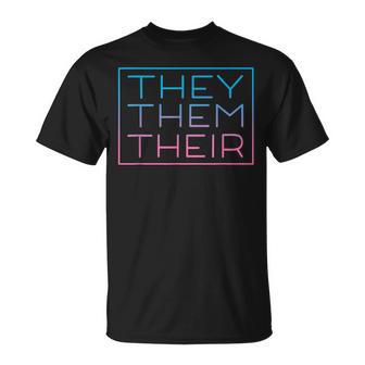 They Them Their Pronouns For Nonbinary Enby Nb Lgbtq Pride T-Shirt - Monsterry DE