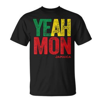 Yeah Mon Retro Jamaica Patois Slang Jamaican Souvenir Patwah T-Shirt - Thegiftio UK