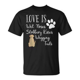 Yellow Labrador Retriever Dog Love Lab Drawing Saying T-Shirt - Monsterry UK