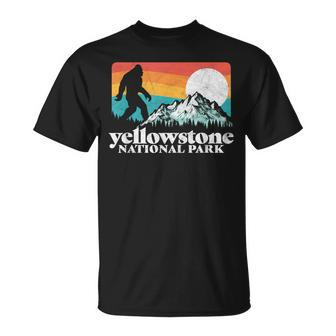 Yellowstone National Park Bigfoot Mountains T-Shirt - Monsterry AU