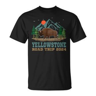Yellowstone National Park Family Road Trip 2024 Bison Buffal T-Shirt - Monsterry CA