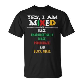 Yes I Am Mixed Black Lives Matter Blm Melanin Dashiki Peace T-Shirt - Monsterry CA