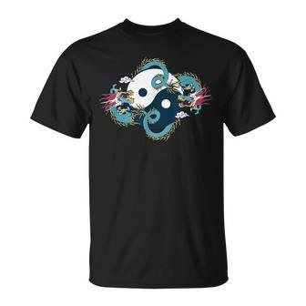 Ying Yang Tai Chi Dragon For Meditation Tai Chi T-Shirt - Thegiftio UK