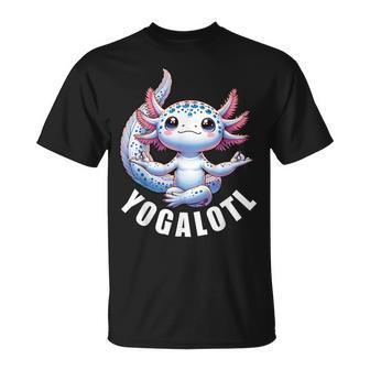 Yoga Meditation Spirituality Relaxing Yogalotl Axolotl T-Shirt | Mazezy
