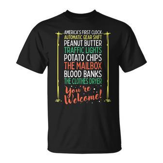 You're Welcome Black History Month Pride African Inventors T-Shirt - Thegiftio UK