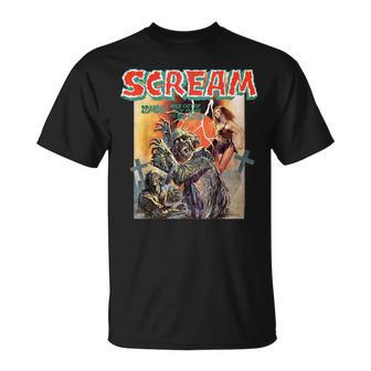 Zombie Vintage Movie Horror Poster Comic Book Graphic T-Shirt - Monsterry