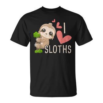 Zoo Animal Lindo Amante De Los Animales Amo A Los Perezosos Camiseta unisex - Regaloses