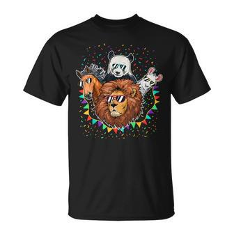 Zoo Sunglasses Party Animal Birthday Party Costume T-Shirt - Monsterry UK