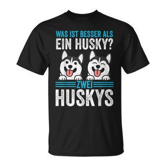 Zwei Husky Dog Husky T-Shirt - Seseable