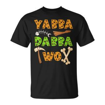 «Yabba Dabba Two» Caveman Ancient Times 2Nd Birthday Party T-Shirt | Mazezy