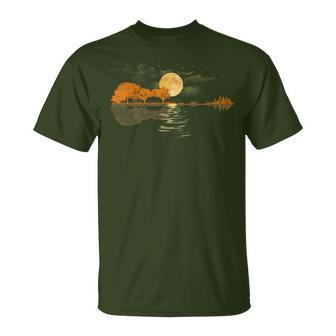 Acoustic Guitar Lake Player Nature Birthday Christmas T-Shirt - Monsterry