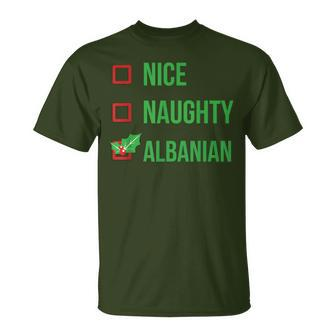 Albanian Albania Pajama Christmas T-Shirt - Monsterry DE