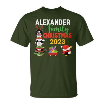 Alexander Family Name Alexander Family Christmas T-Shirt - Seseable