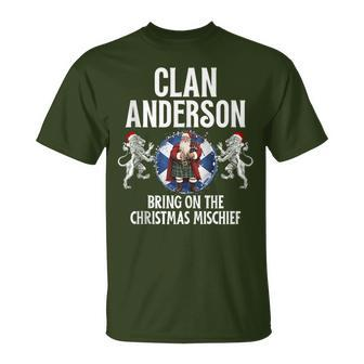 Anderson Clan Christmas Scottish Family Name Party T-Shirt - Seseable