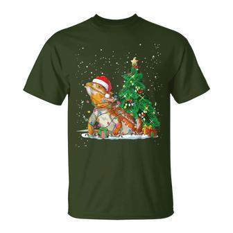 Bearded Dragon Santa Hat Animal Ugly Sweater Christmas Cute T-Shirt - Monsterry DE