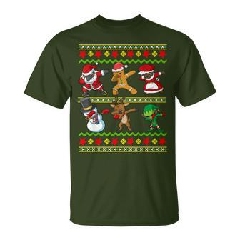 Black African American Squad Santa Claus Mrs Claus Christmas T-Shirt - Monsterry CA