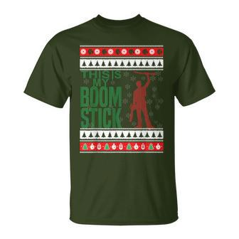 This Is My Boomstick Shotgun Christmas Snow Dead Evil T-Shirt - Monsterry UK