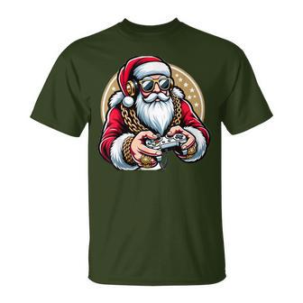 Boys Christmas Video Game Santa Gamer Xmas T-Shirt - Monsterry UK