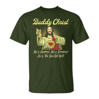 Buddy A Christ Christmas He Happy Scrappy The Son Of God T-Shirt - Thegiftio UK