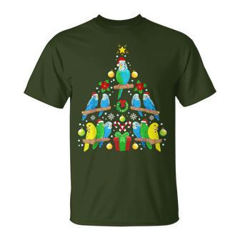 Budgie Christmas Tree Bird Christmas T-Shirt - Seseable