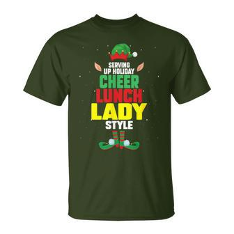 Cafeteria Crew School Worker Lunch Lady Christmas T-Shirt - Seseable