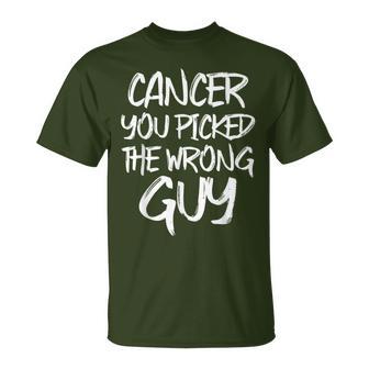 Cancer You Picked The Wrong Guy Fighter Christmas T-Shirt - Monsterry AU