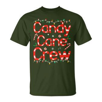 Candy Cane Crew Christmas Candy Cane Lover Xmas Pajama T-Shirt - Seseable
