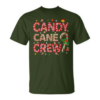 Candy Cane Crew Christmas Candy Lover Xmas Pajamas T-Shirt - Monsterry UK