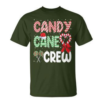 Candy Cane Crew Christmas Sweet Candy Merry Xmas T-Shirt | Mazezy