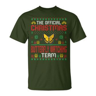 Christmas Butterfly Watching Team Butterfly Lover Xmas T-Shirt - Monsterry